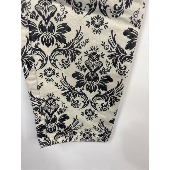 Free People Denim Jeans BlkWhite Floral Womens Size 27 Straight Boho Festival - Picture 9 of 13